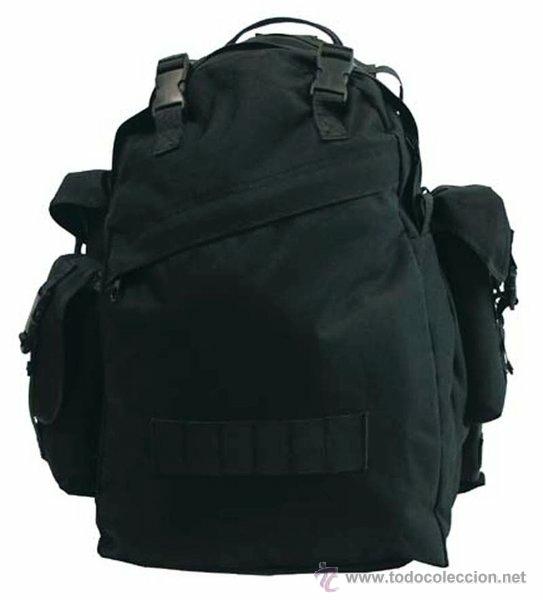 Militaria: MOCHILA MILITAR COMBO NEGRO 40 LTS 100% NYLON 40x50x22 cm. 30263A MF2