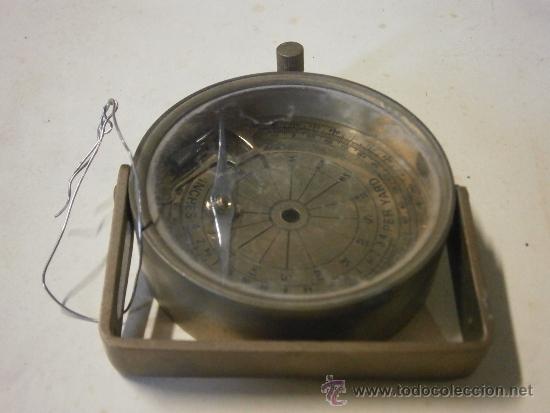 Militaria: Antigua br&uacute;jula de lat&oacute;n - Foto 7