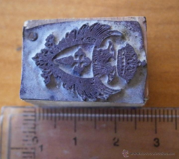 Militaria: Tampon de imprenta de Santiago. - Foto 1