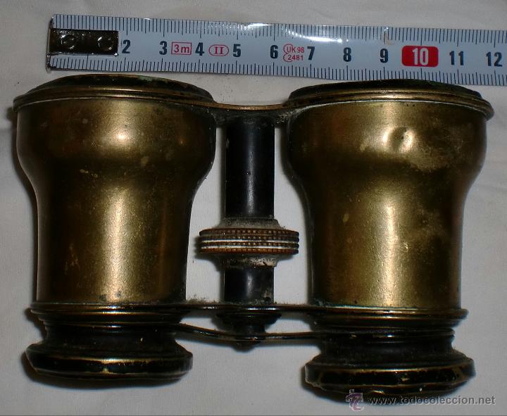 Militaria: Antiguos prismaticos de laton - Foto 1