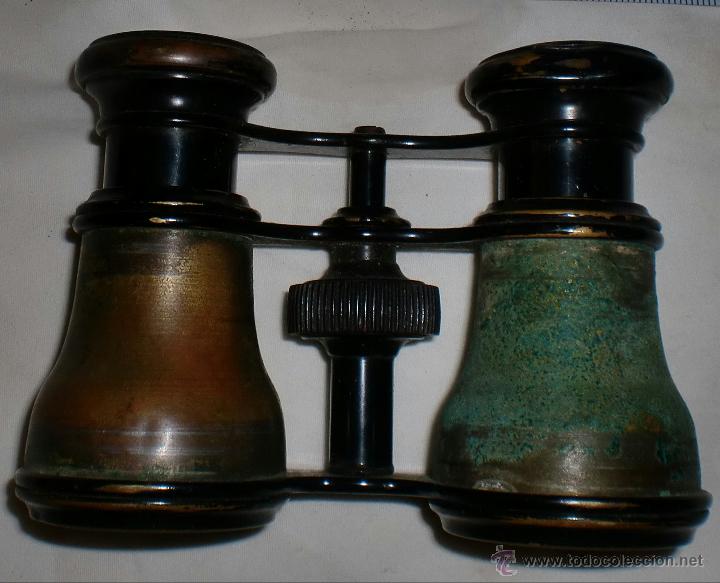 Militaria: Antiguos prismaticos de laton - Foto 1