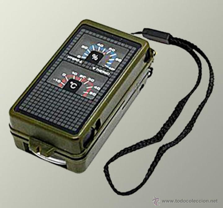 Militaria: BRUJULA MILITAR MULTIFUNCION LINTERNA LUPA TERMOMETRO.. - Foto 2
