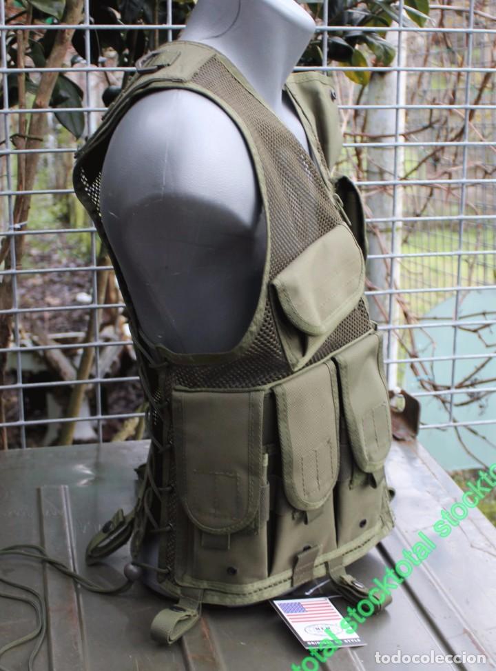 Militaria: CHALECO TACTICO VERDE MULTIBOLSILLOS 04553B MF - Foto 2
