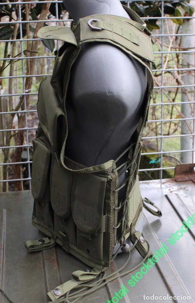 Militaria: CHALECO TACTICO VERDE MULTIBOLSILLOS 04553B MF - Foto 4