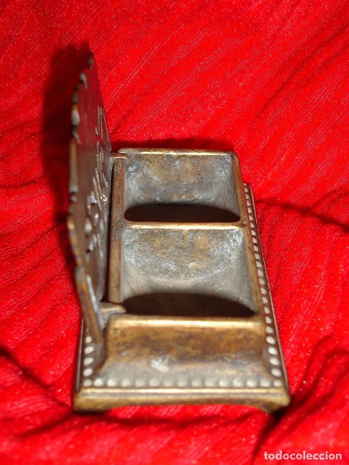 Militaria: TINTERO ANTIGUO DE BRONCE - Foto 3