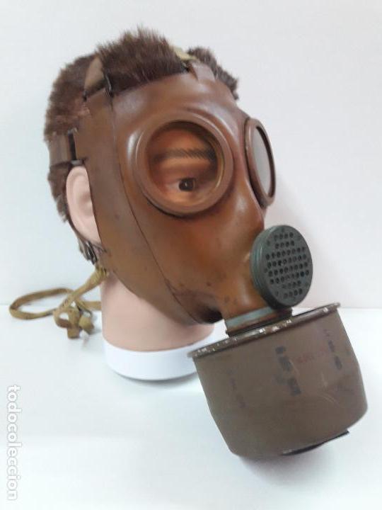 Militaria: MASCARA DE GAS CON SU BOTE - Foto 7