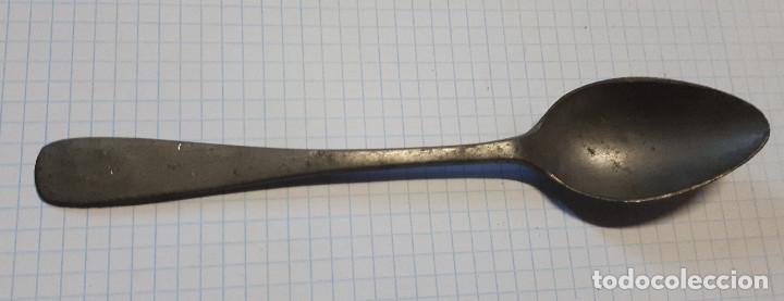 Militaria: Cuchara de postre de trinchera, marcada - Foto 1