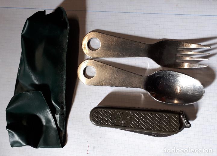 Militaria: Funda con cubiertos y navaja - Foto 1