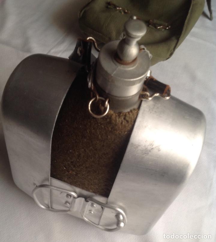 Militaria: ANTIGUA CANTIMPLORA DE ALUMINIO CON PLATOS Y CUBIERTO - Foto 10