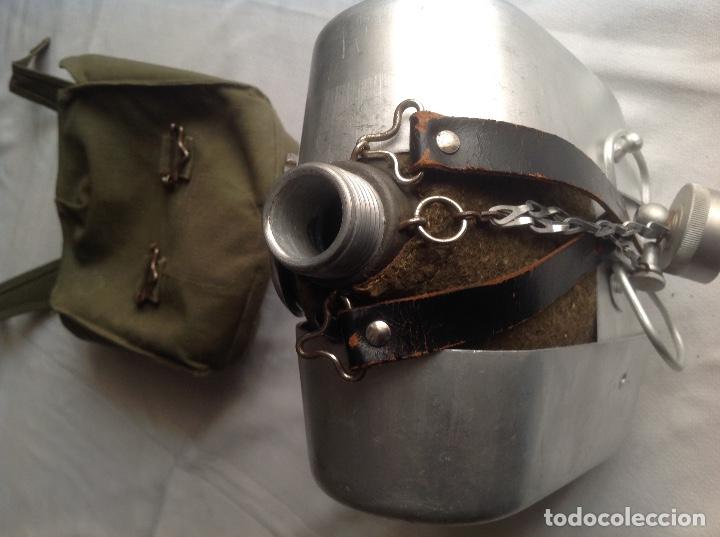 Militaria: ANTIGUA CANTIMPLORA DE ALUMINIO CON PLATOS Y CUBIERTO - Foto 12