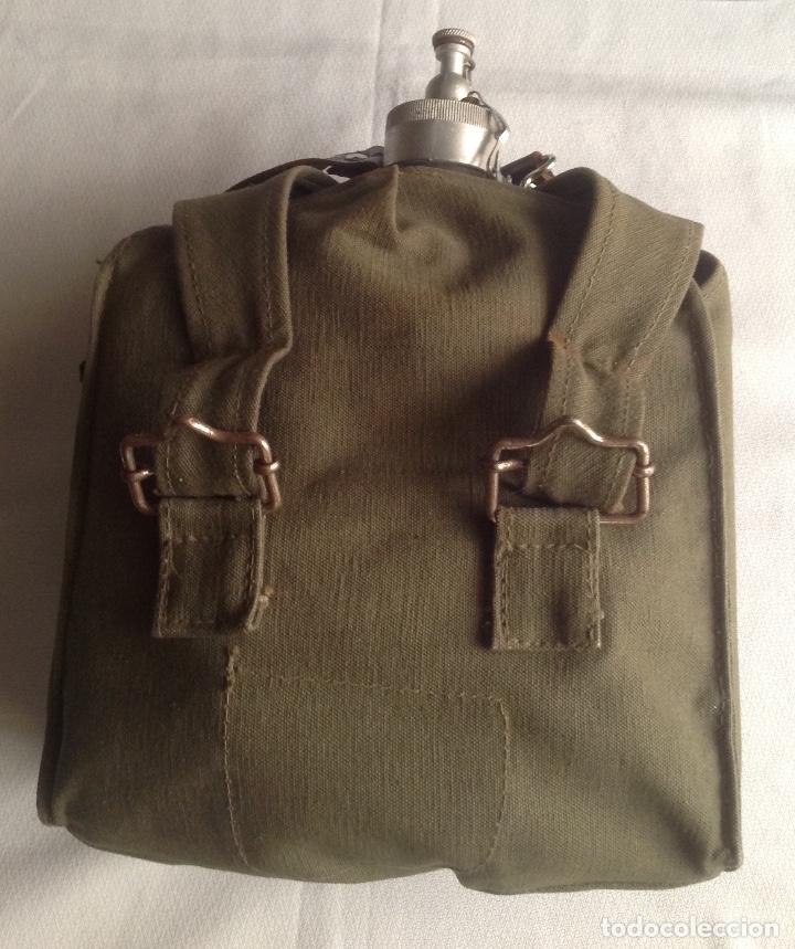 Militaria: ANTIGUA CANTIMPLORA DE ALUMINIO CON PLATOS Y CUBIERTO - Foto 4