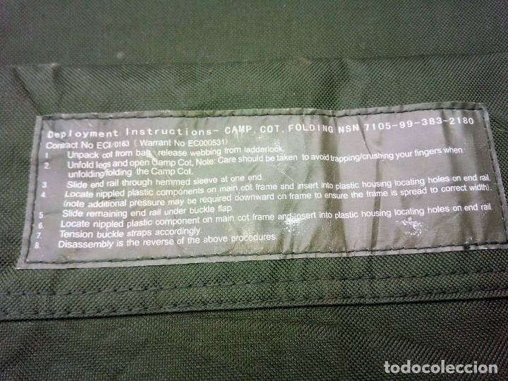 Militaria: CAMA DE CAMPA&Ntilde;A. DEL EJERCITO ALEMAN Y INGLES - Foto 14