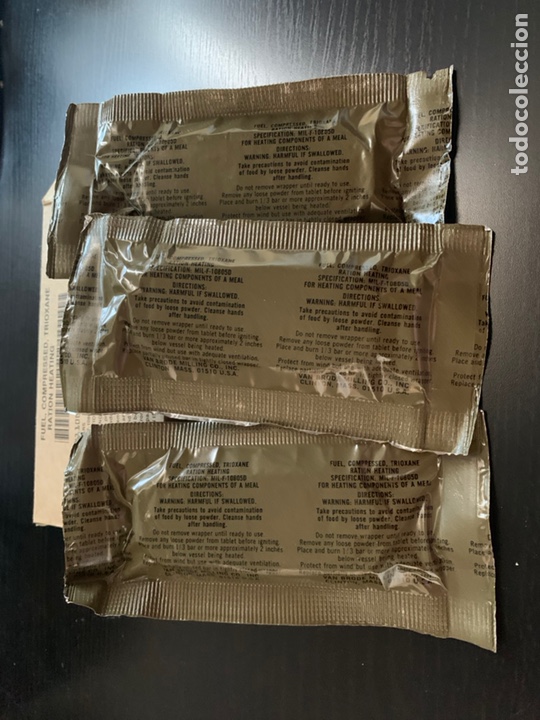Militaria: Tabletas de combustible solido trioxane del ejercito americano. - Foto 2