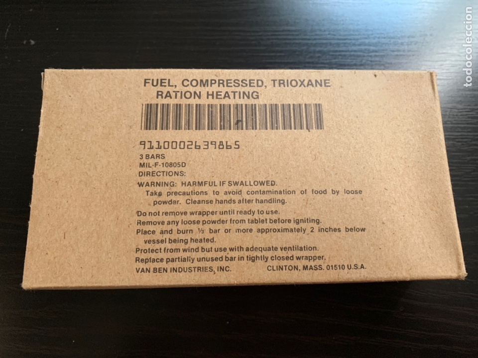 Militaria: Tabletas de combustible solido trioxane del ejercito americano. - Foto 1