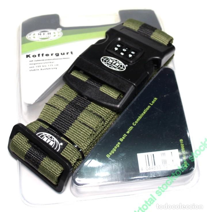 Militaria: CORREA EQUIPAJE CIERRE COMBINACION AJUSTABLE 5CMS ANCHO 28601B - Foto 1