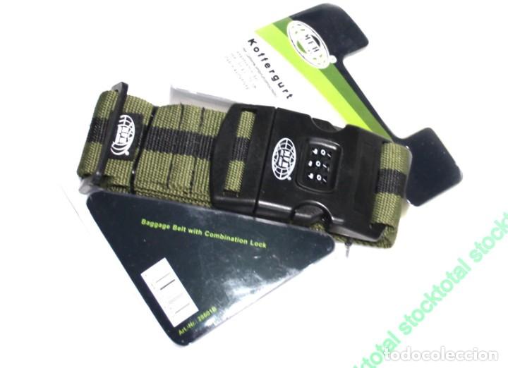 Militaria: CORREA EQUIPAJE CIERRE COMBINACION AJUSTABLE 5CMS ANCHO 28601B - Foto 2