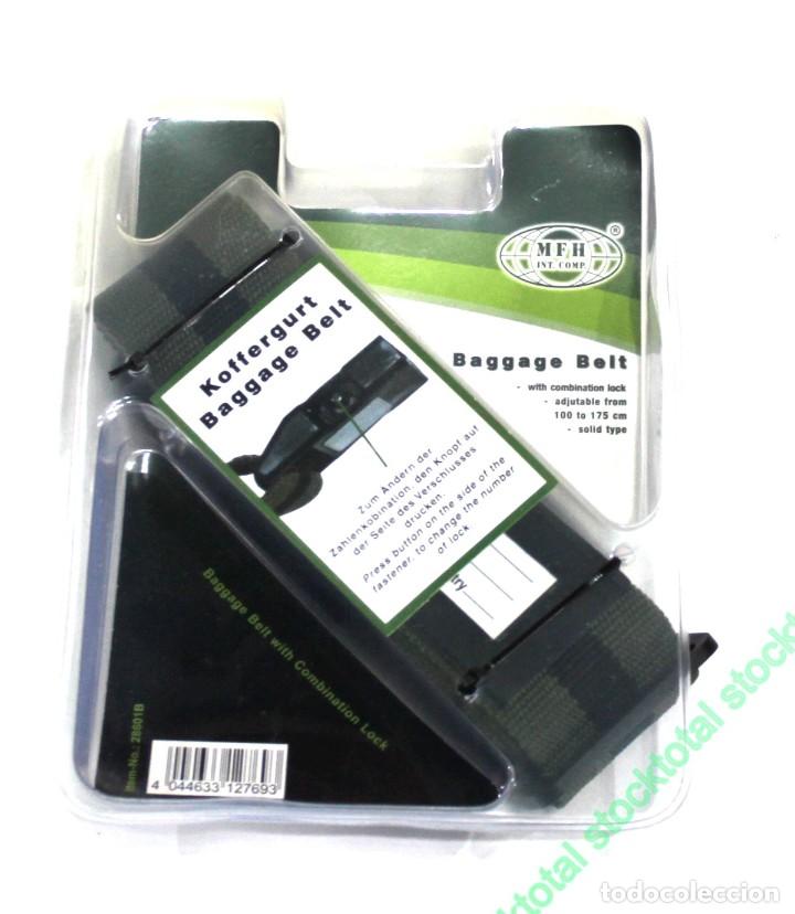 Militaria: CORREA EQUIPAJE CIERRE COMBINACION AJUSTABLE 5CMS ANCHO 28601B - Foto 3