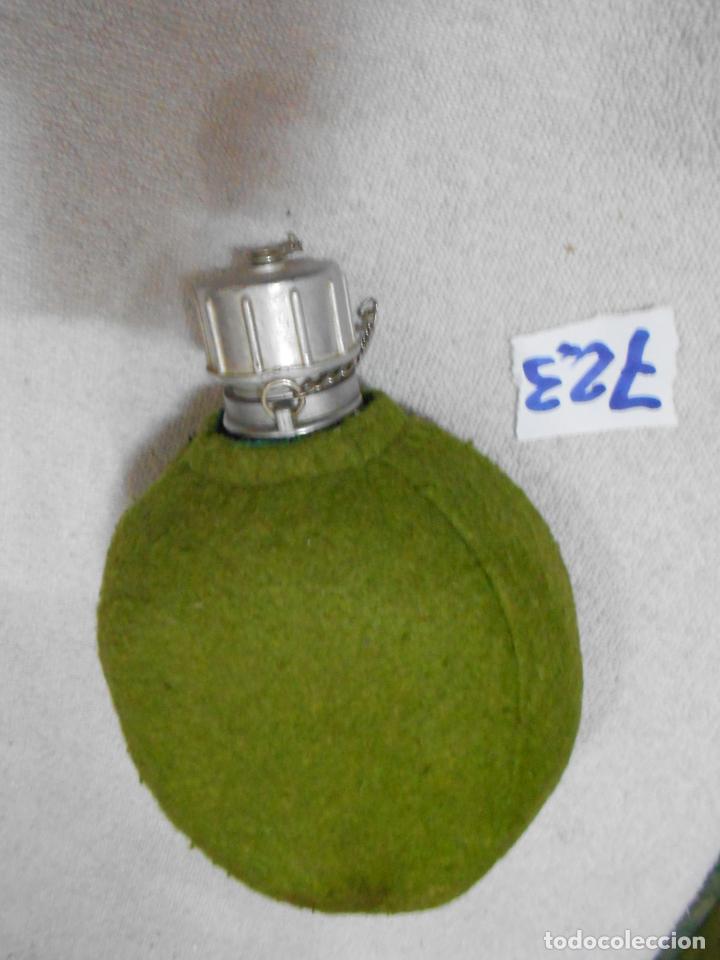 Militaria: ANTIGUA CANTIMPLORA METAL Y FORRO PROTECTOR - Foto 2