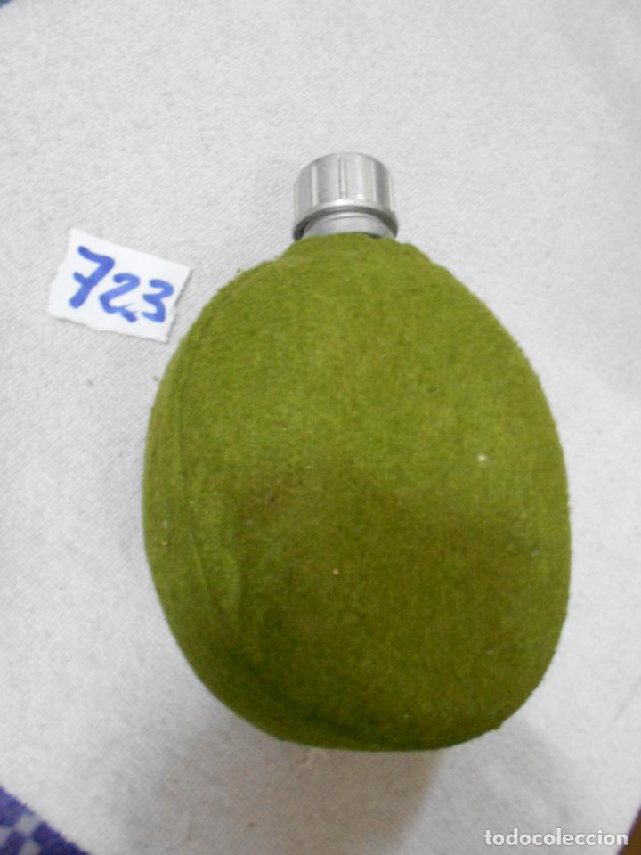 Militaria: ANTIGUA CANTIMPLORA METAL Y FORRO PROTECTOR - Foto 1
