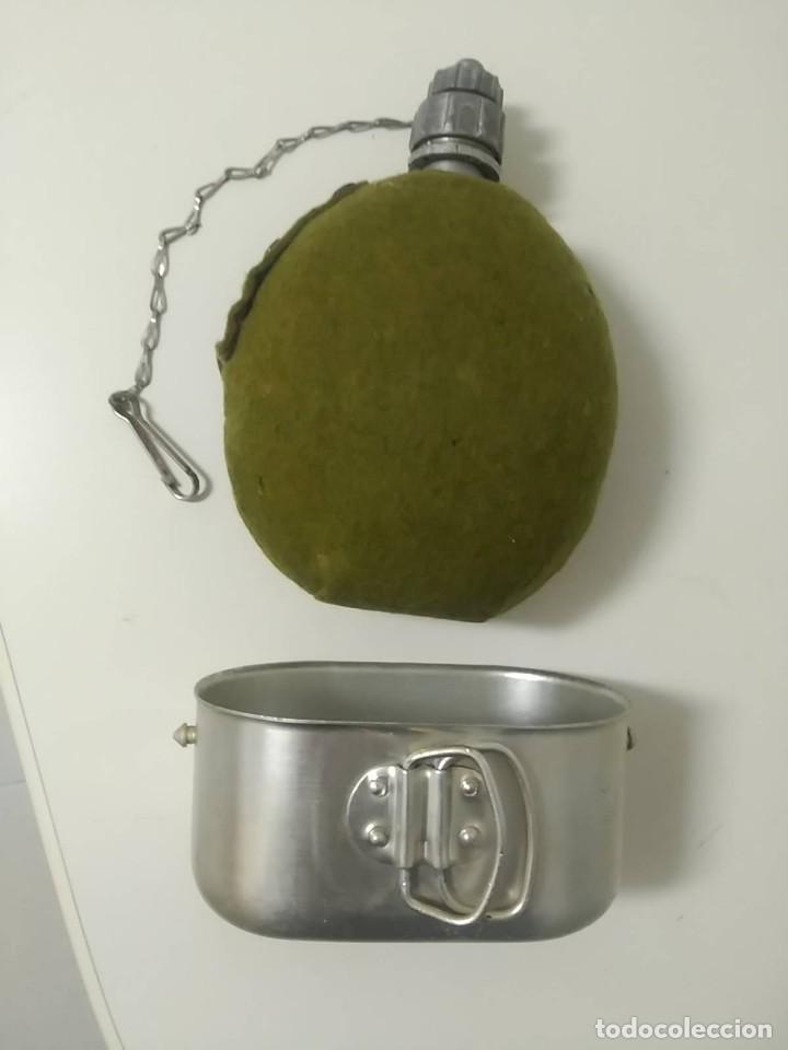 Militaria: Cantimplora de campa&ntilde;a con funda - Foto 2