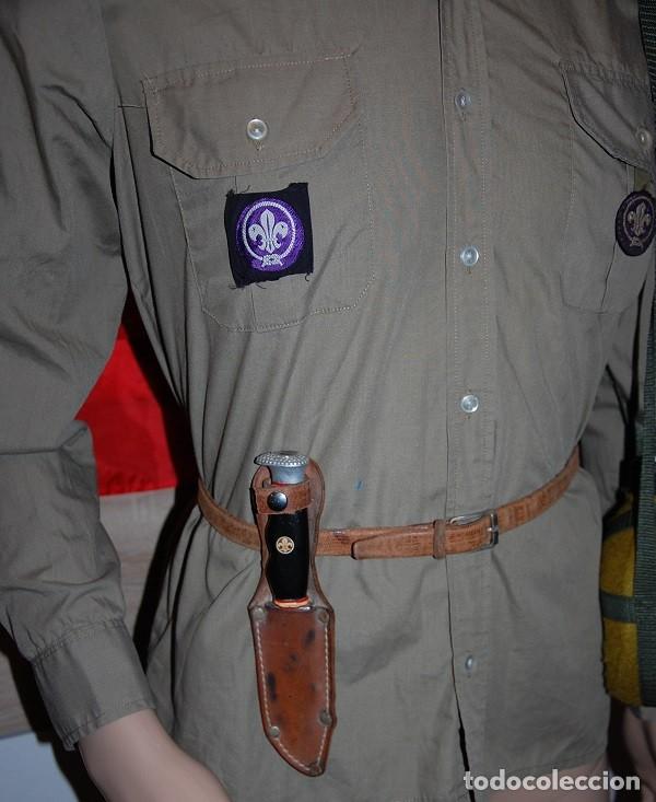 Militaria: CAMISA Y COMPLEMENTOS DE BOY SCOUT ESPA&Ntilde;A-MACHETE CANTIMPLORA Y BOINA- - Foto 4