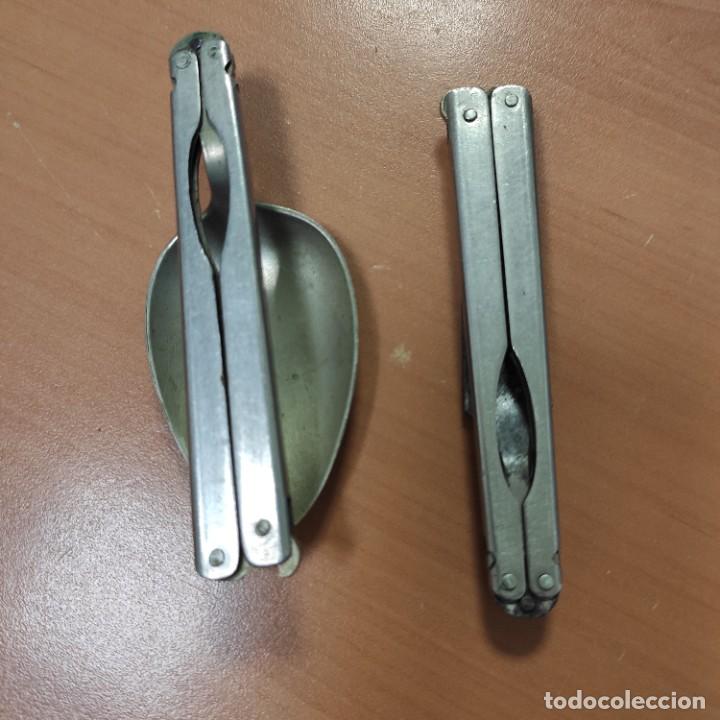 Militaria: ANTIGUOS CUBIERTOS PLEGABLES DEL EJERCITO - Foto 13
