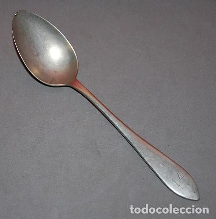 Militaria: ANTIGUA CUCHARA NUMERADA - Foto 2