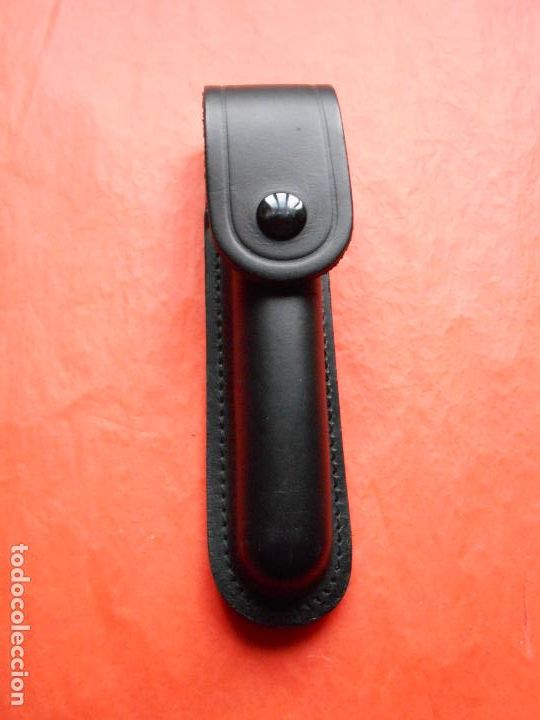 Militaria: FUNDA CUERO NEGRO NUEVA - Foto 1