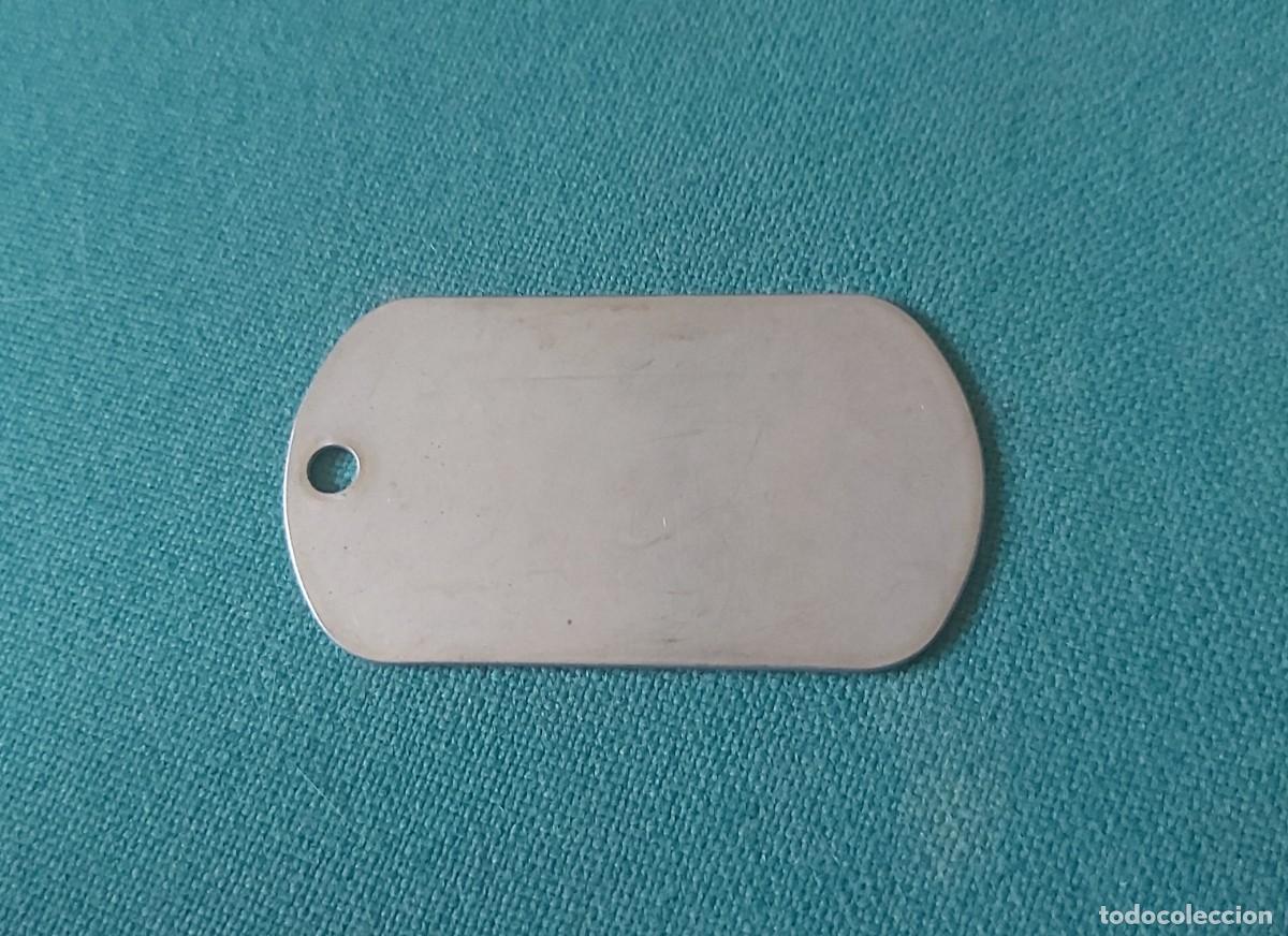 Militaria: Chapa de identificaci&oacute;n en blanco - Foto 2