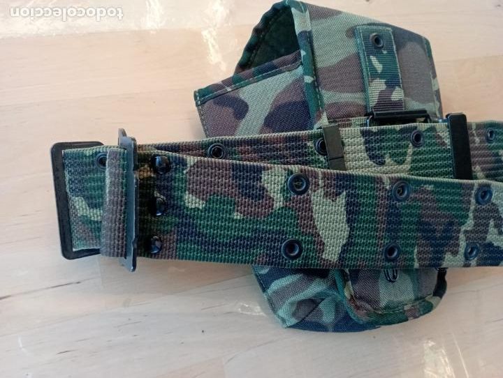 Militaria: CINTURON CON BOLSA CONTENEDORA. - Foto 1