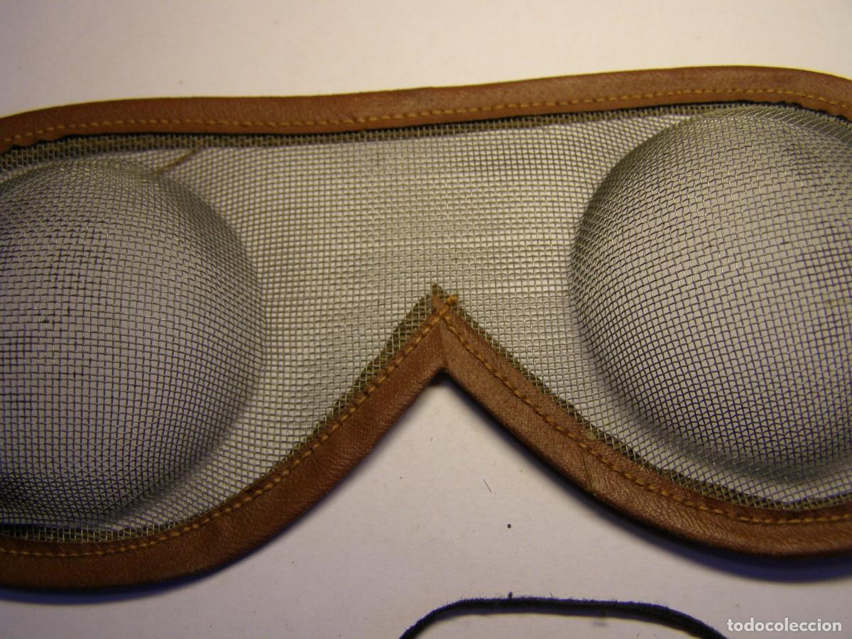 Militaria: Antiguas gafas protectoras, de rejilla. - Foto 2