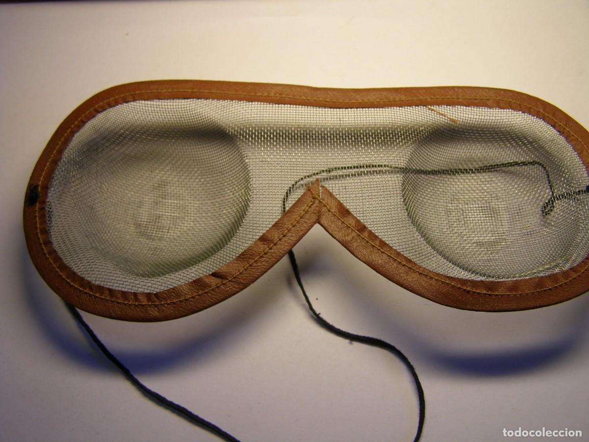 Militaria: Antiguas gafas protectoras, de rejilla. - Foto 3