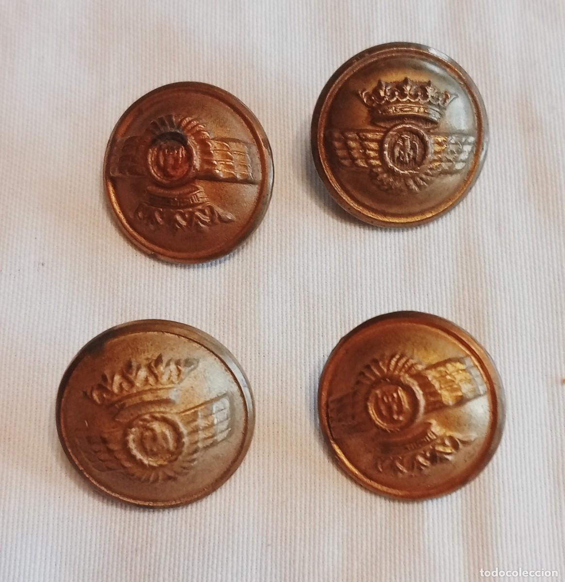 Militaria: 6 BOTONES DE UNIFORME DE AVIACI&Oacute;N, - Foto 2