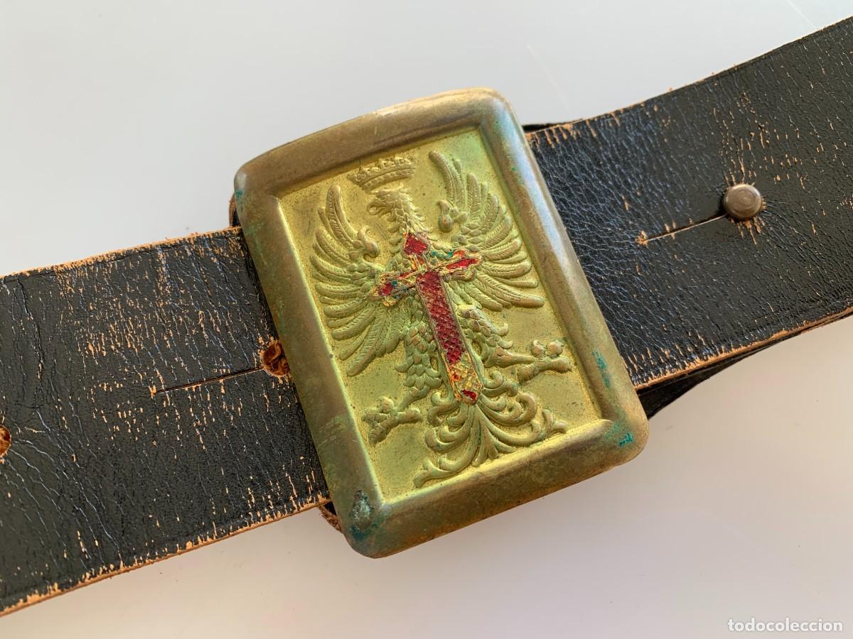 Militaria: Cintur&oacute;n Cuero Guardia Civil Polic&iacute;a Ej&eacute;rcito Franco VTG 60s