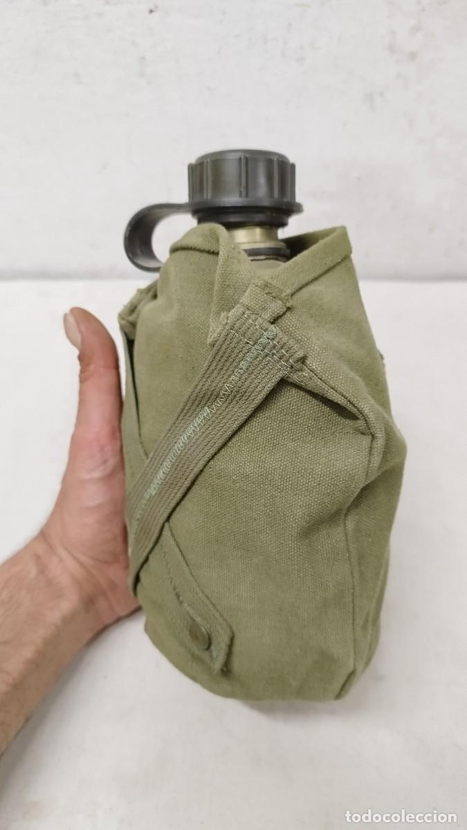 Militaria: Antigua cantimplora militar,con su funda - Foto 3