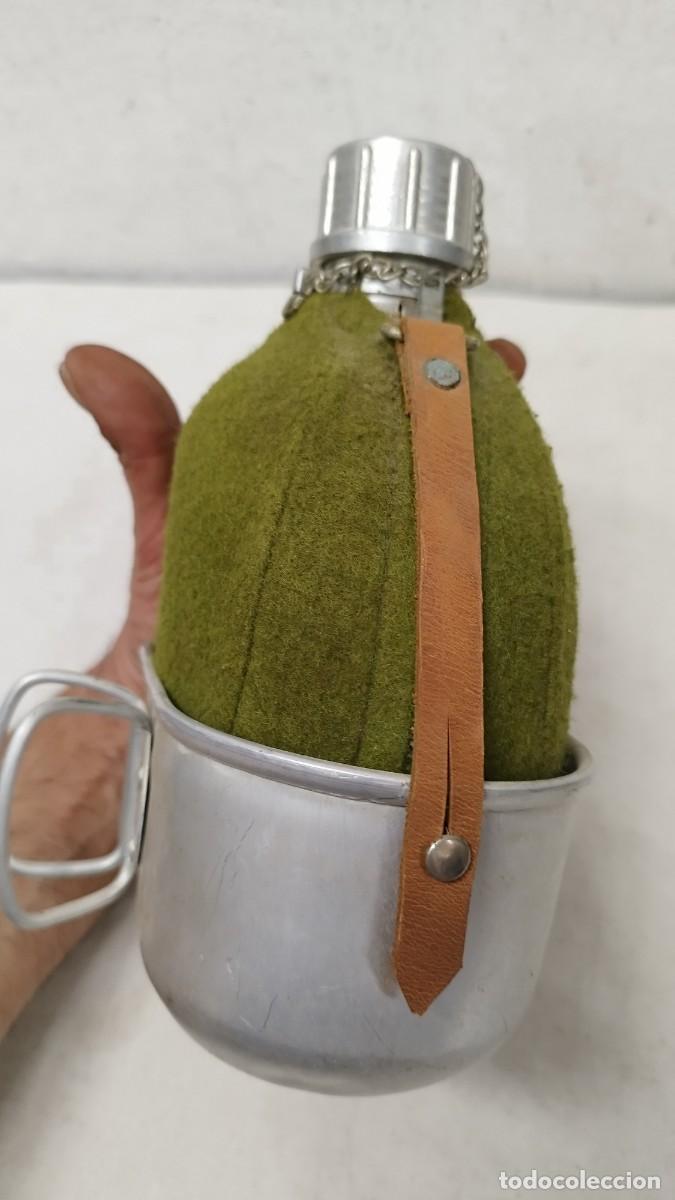 Militaria: Antigua cantimplora militar,con su funda y cacillo - Foto 6