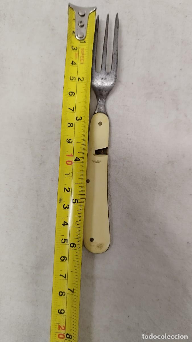 Militaria: Antiguo tenedor plegable - Foto 6