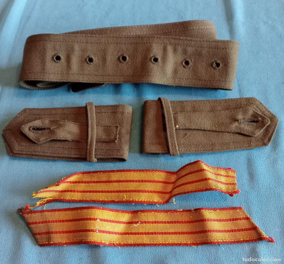 Militaria: CHARRETERAS Y CINTO VERDE DEL EJERCITO - Foto 2