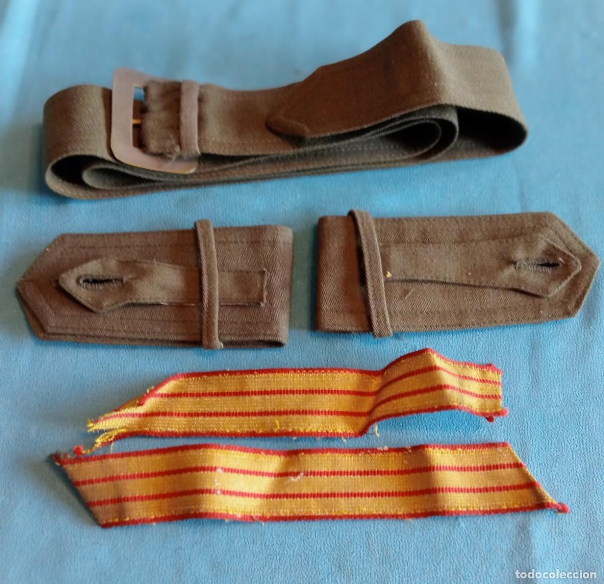Militaria: CHARRETERAS Y CINTO VERDE DEL EJERCITO - Foto 3