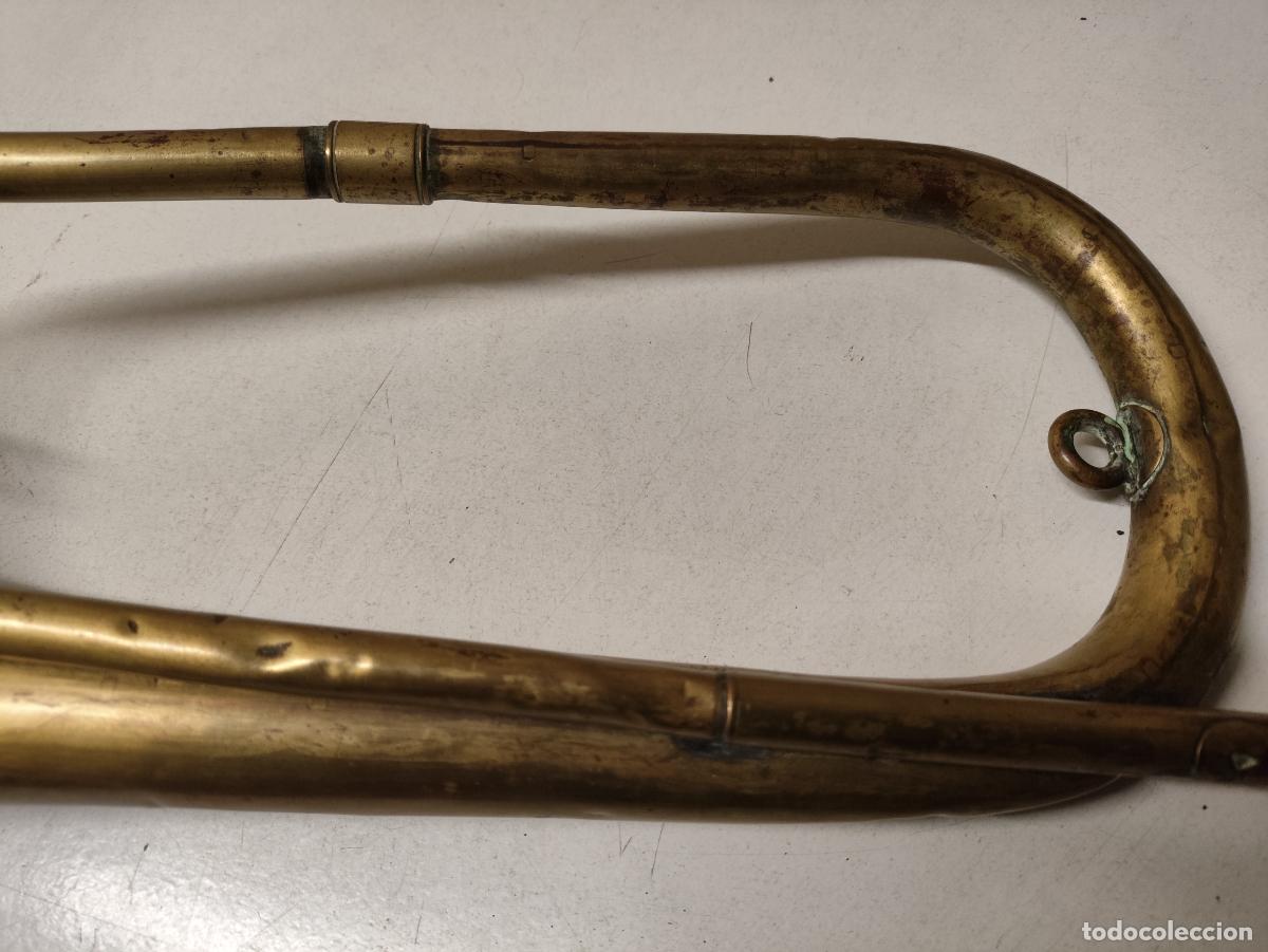 Militaria: ANTIGUA CORNETA MILITAR - Foto 3
