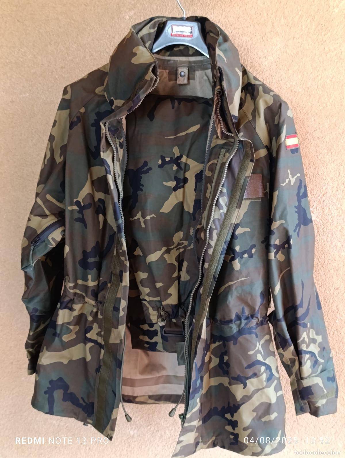 Militaria: UNIFORME EXTERIOR INTERPERIE IMPERMEABLE MIMETIZADO EJERCITO - Foto 6