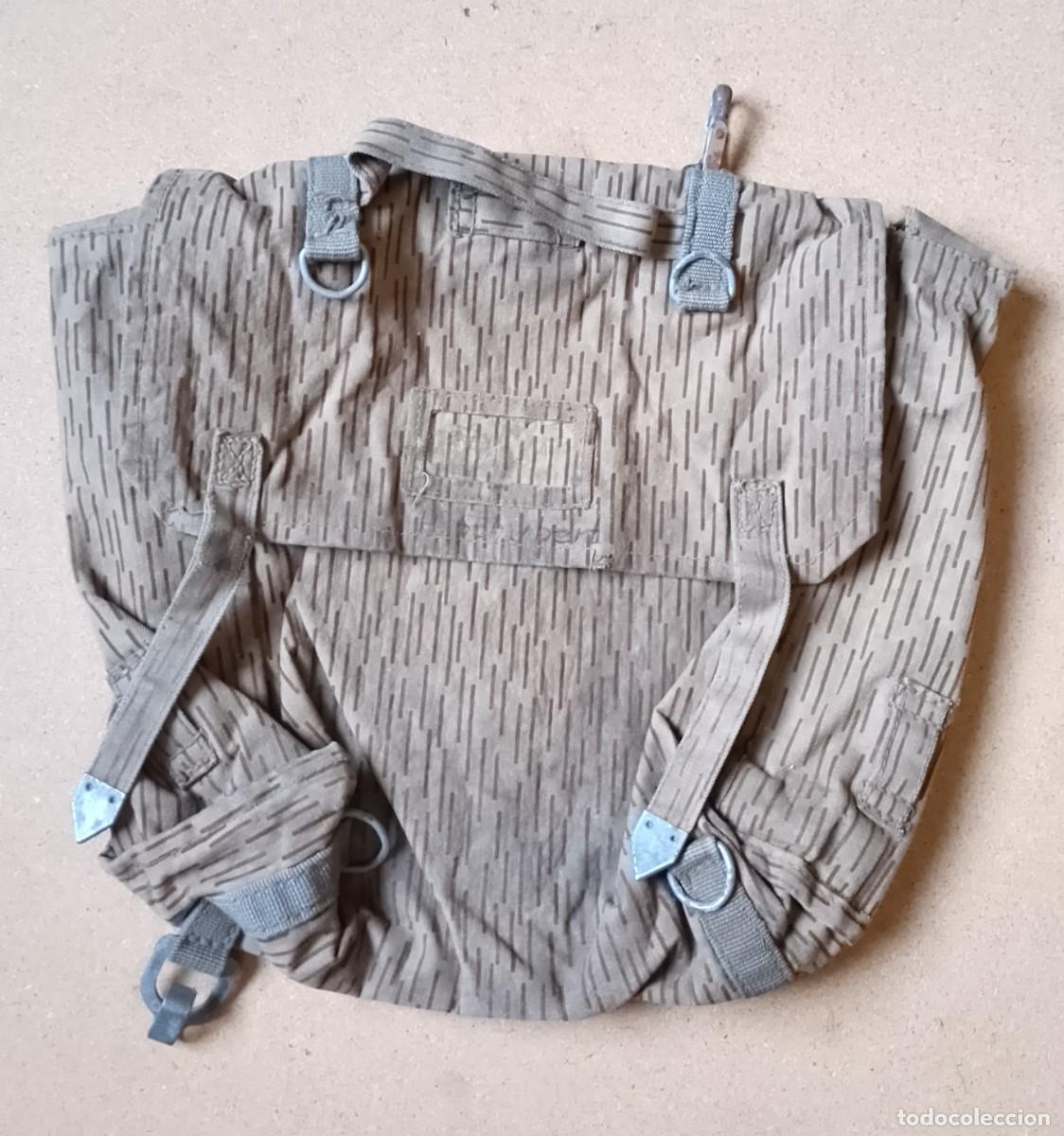 Militaria: Macuto-bolsa de costado, de camuflaje, RDA - Foto 1