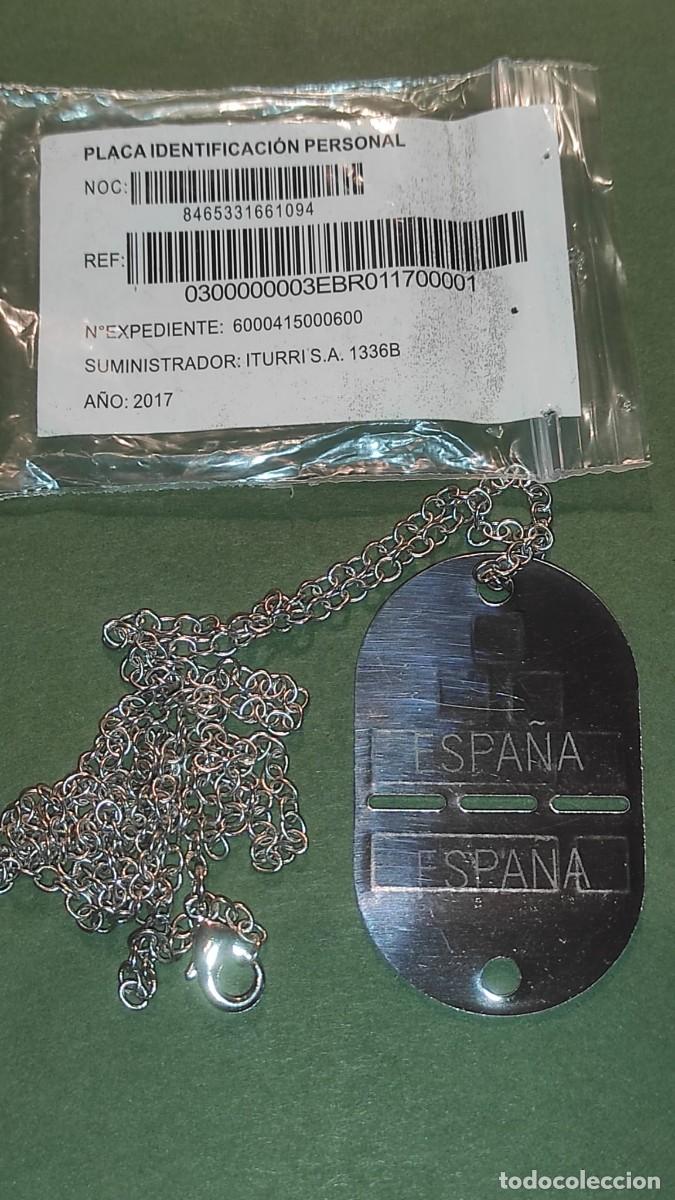 Militaria: Placa de identificacion . Ejercito Espa&ntilde;ol. Sin marcar. - Foto 1