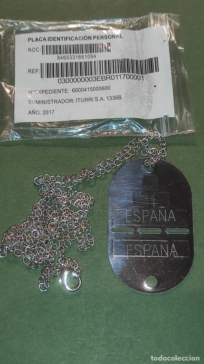 Militaria: Placa de identificacion . Ejercito Espa&ntilde;ol. Sin marcar. - Foto 2