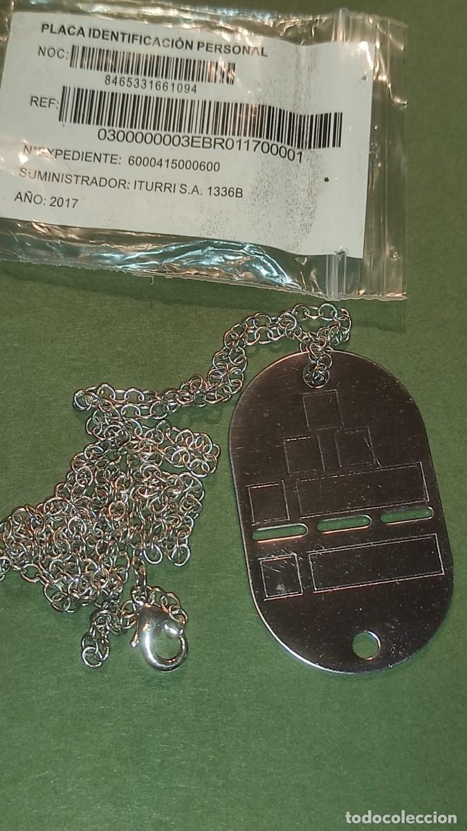 Militaria: Placa de identificacion . Ejercito Espa&ntilde;ol. Sin marcar. - Foto 3