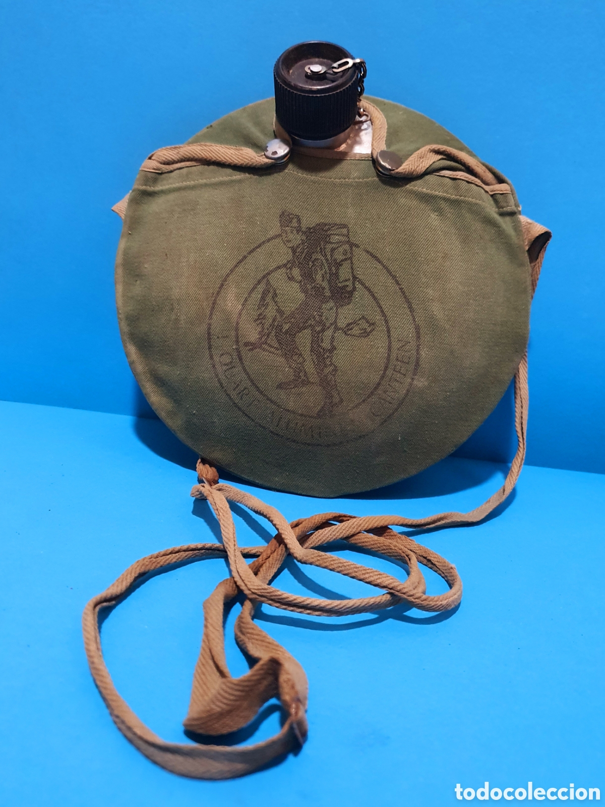 Militaria: ANTIGUA CANTIMPLORA DE ALUMINIO ORIGINAL DE LA &Eacute;POCA - Foto 5