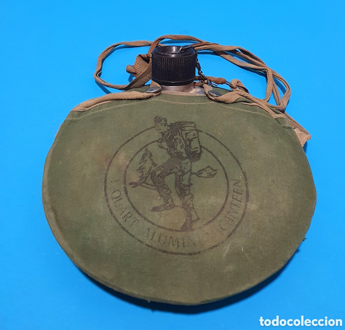 Militaria: ANTIGUA CANTIMPLORA DE ALUMINIO ORIGINAL DE LA &Eacute;POCA - Foto 2