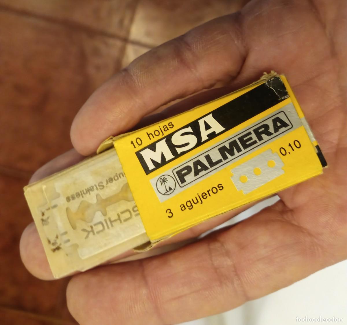 Militaria: Cuchillas de afeitar MSA palmera - Foto 2