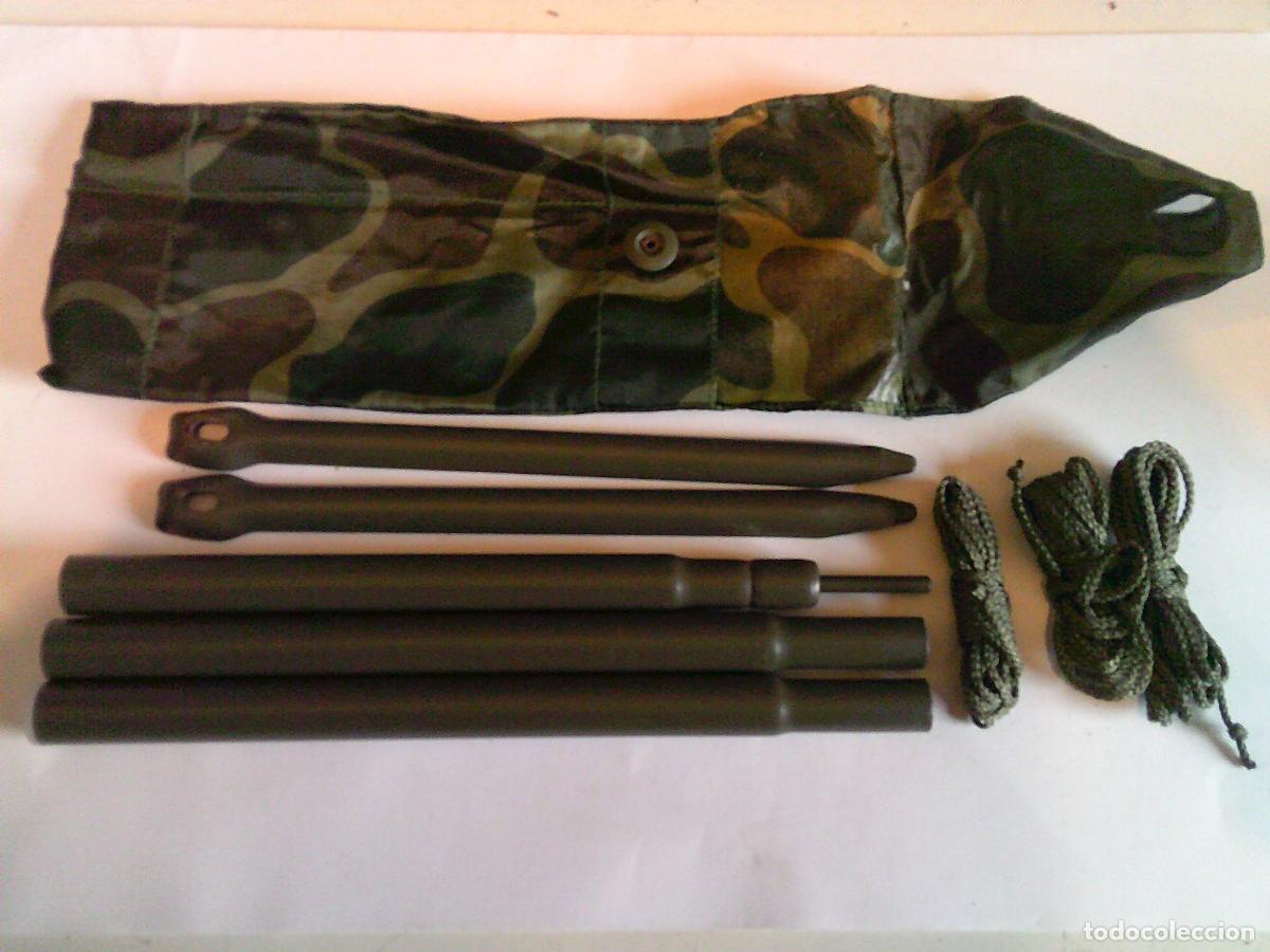 Militaria: Lote piquetas,cuerdas,palo y funda Infanter&iacute;a de Marina Espa&ntilde;ola