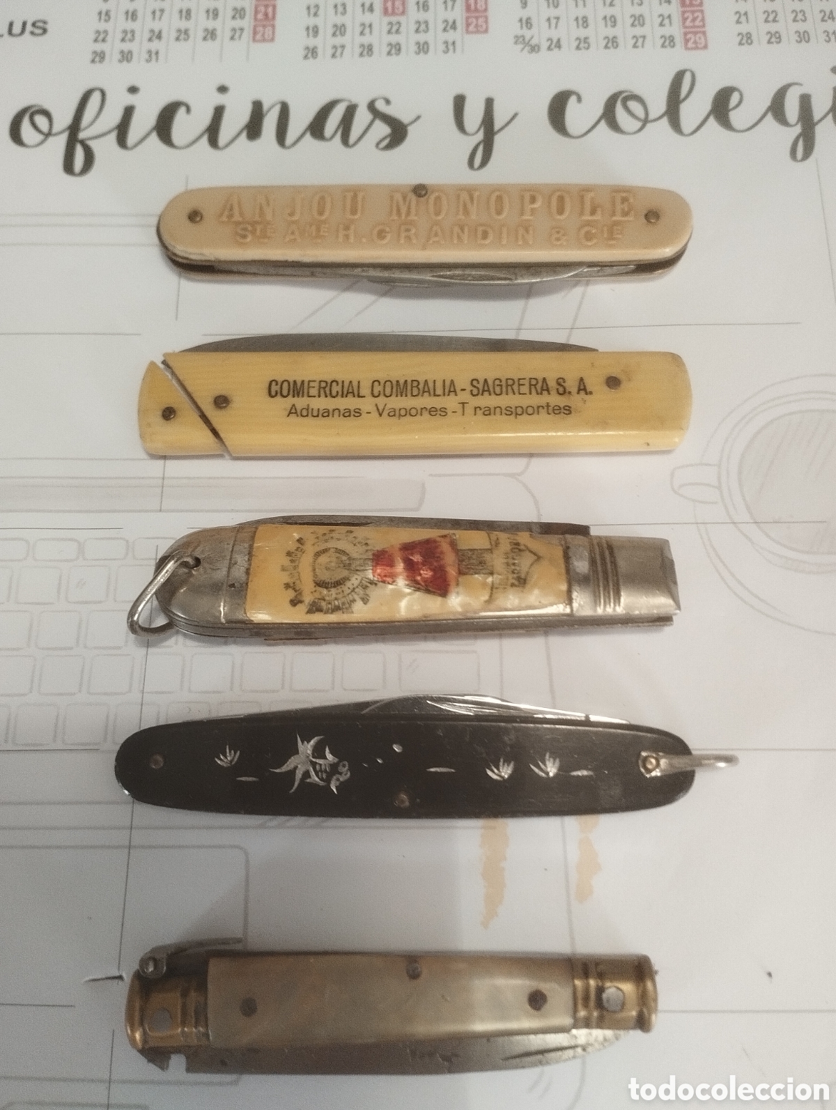 Militaria: NAVAJAS VARIAS VER FOTOS Y DESCRIPCI&Oacute;N LOTE DE 5 NAVAJAS